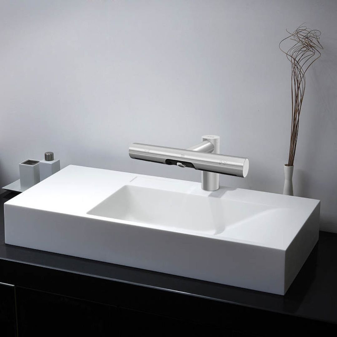 AquaDry Pro - Wash+Dry, Vandhane med integreret håndtørrer