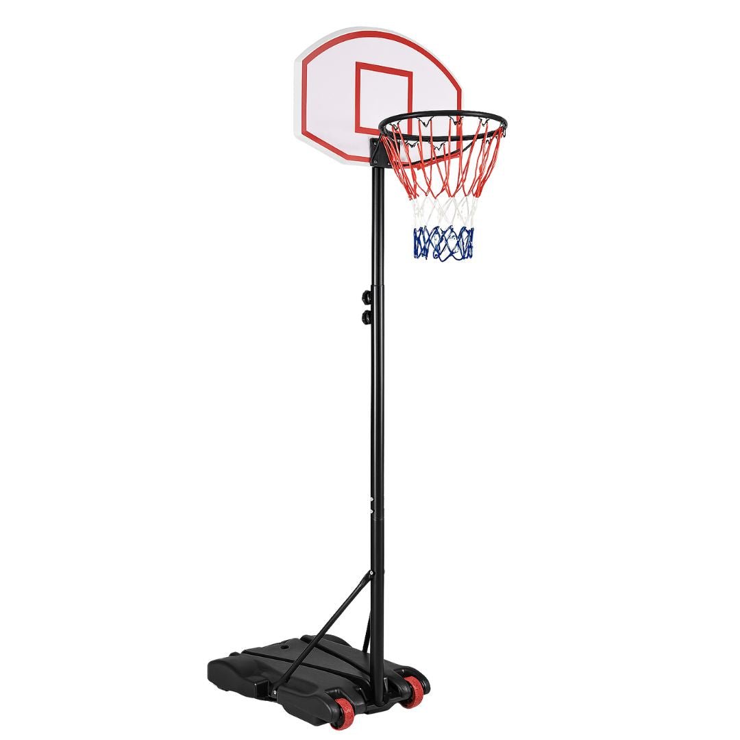 Basketballstativ med hjul – justerbar højde, robust konstruktion