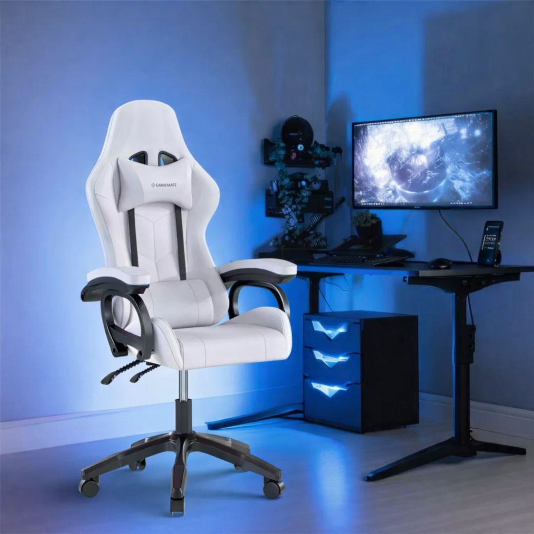 Gamerstol - GameMate Premium White