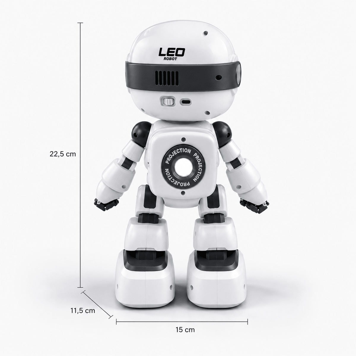 Intelligent Robot med Fjernbetjening, Programmering & Projektor
