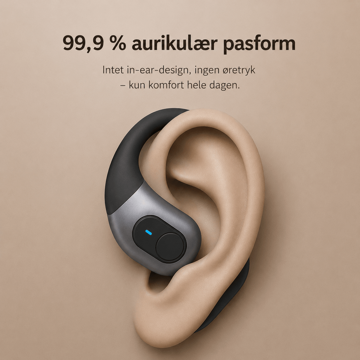 J13 Open-Ear Høretelefoner – Bluetooth 5.4, Dual Mic & HD-Lyd