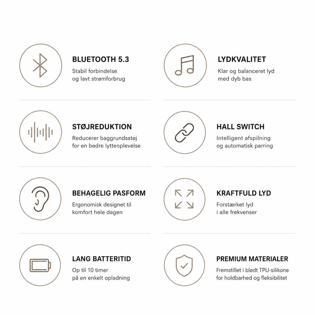 J13 Open-Ear Høretelefoner – Bluetooth 5.4, Dual Mic & HD-Lyd