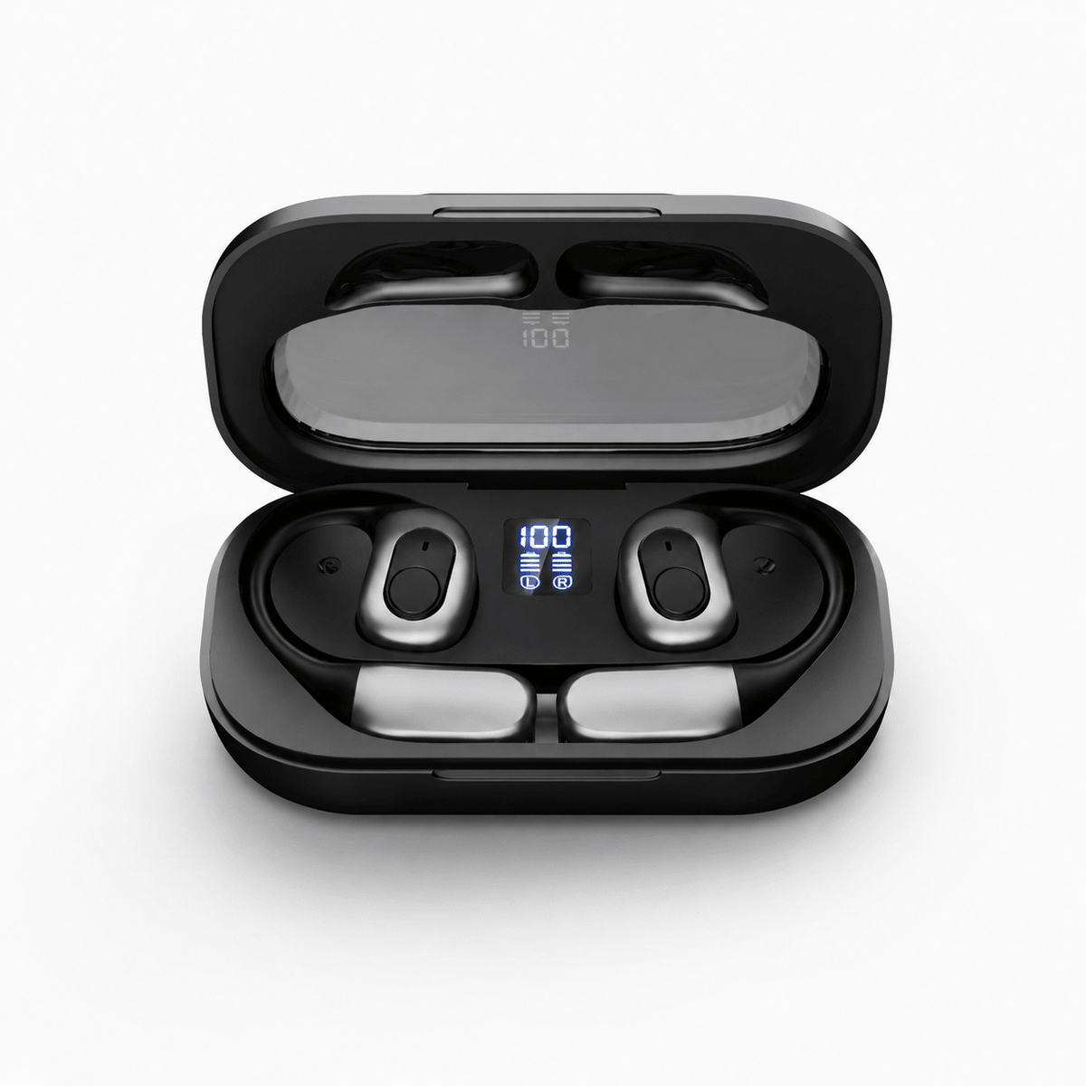 J13 Open-Ear Høretelefoner – Bluetooth 5.4, Dual Mic & HD-Lyd