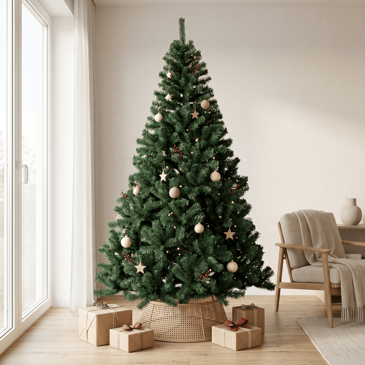 Kunstigt Juletræ 210 CM - Ekstra fyldigt og naturtro