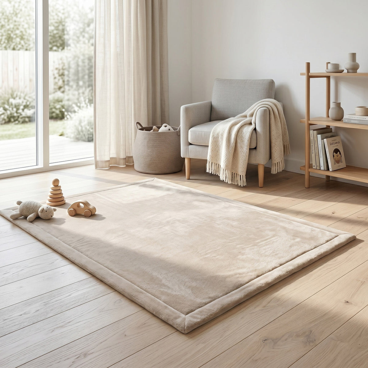 Lunea Luksus Legemåtte 150x200 cm – Blød Memory Foam & Skridsikker Bund