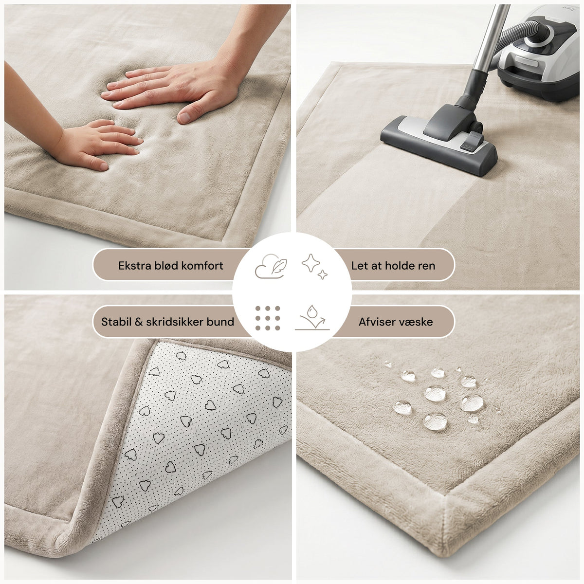 Lunea Luksus Legemåtte 150x200 cm – Blød Memory Foam & Skridsikker Bund