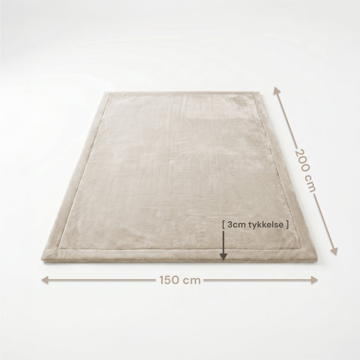 Lunea Luksus Legemåtte 150x200 cm – Blød Memory Foam & Skridsikker Bund
