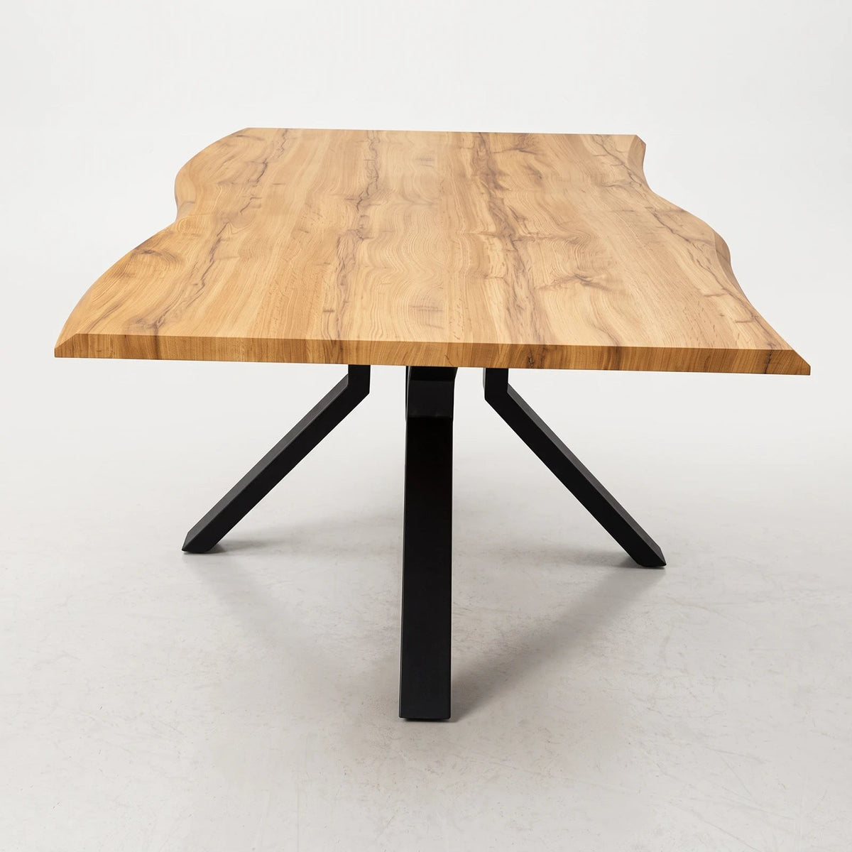 Plankebord/spisebord – 180 x 90 cm – Sort Stel