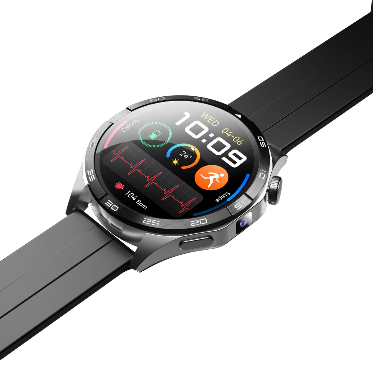 PulseTech Nexus AMOLED Smartwatch - Med, Blodtryk, Blodiltnings måler og meget mere!