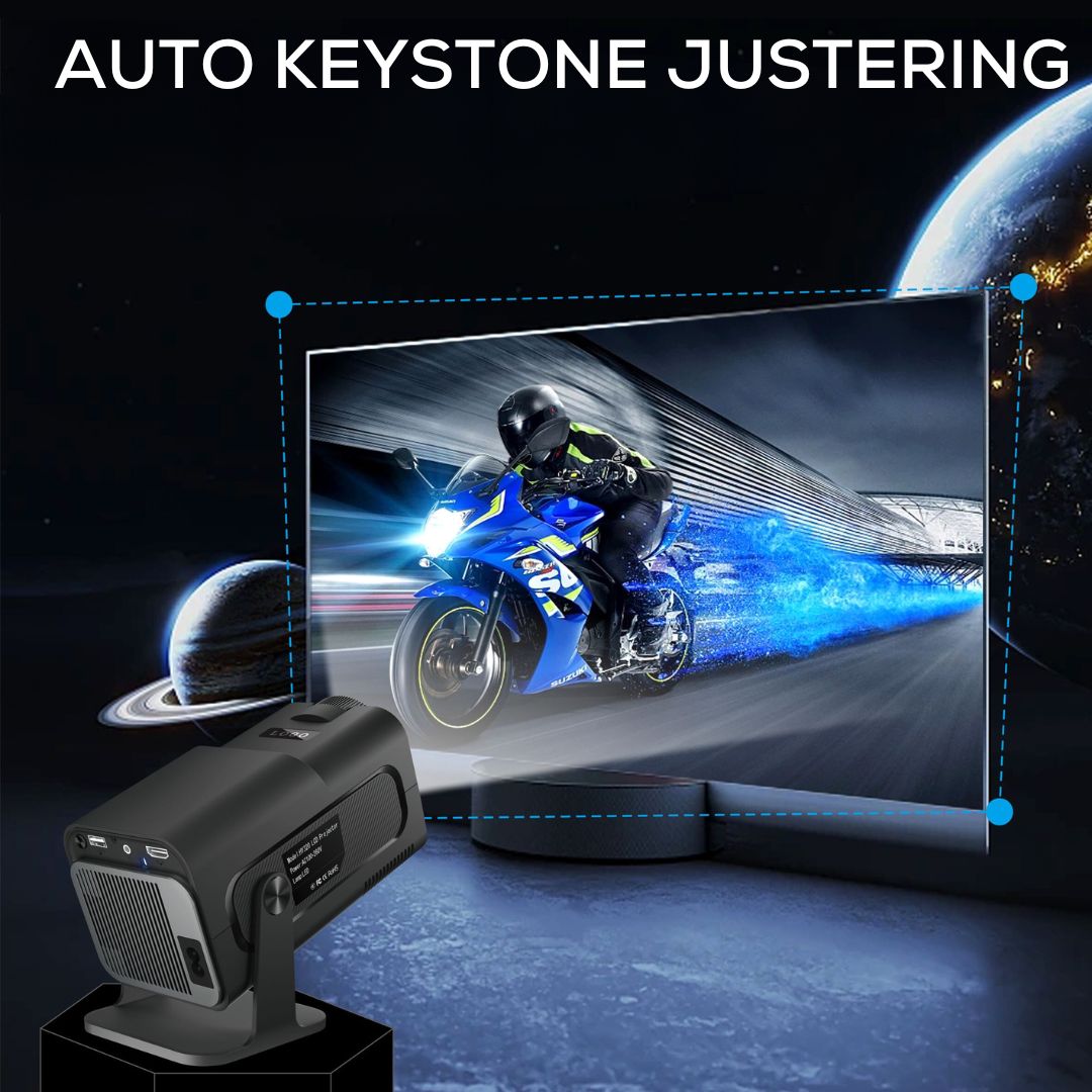 Smart Projektor IY3000, (Op til 130") Android 11, WIfi, bluetooth, HDMI og USB