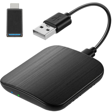 Trådløs Apple CarPlay/Android auto adapter til USB - A og USB - C (2024 version)