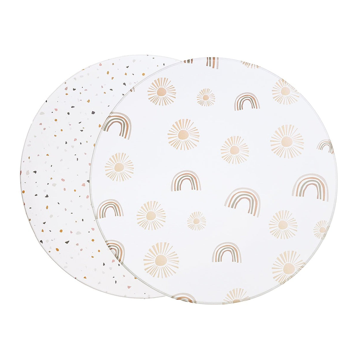 Tumlemåtten – Rainbow & Terrazzo (Ø140 CM)