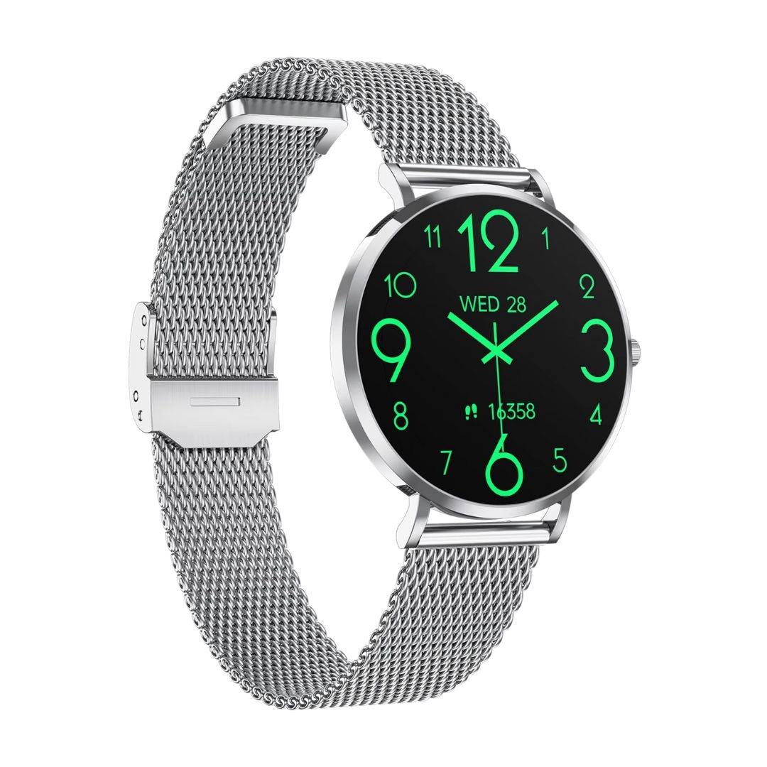 VivoElegance AMOLED - Vandtæt Smartwatch med Blodtryk, Puls, Blodiltnings måler og meget mere!
