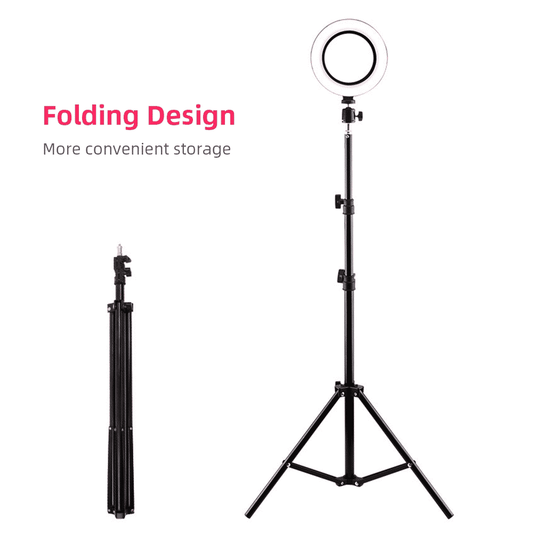 10" LED Ring Light Tripod 160 Cm Høj