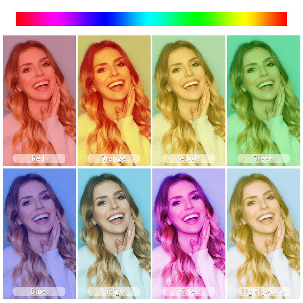 10″ RGB LED Ring Light Justerbar Tripod 210 Cm Høj