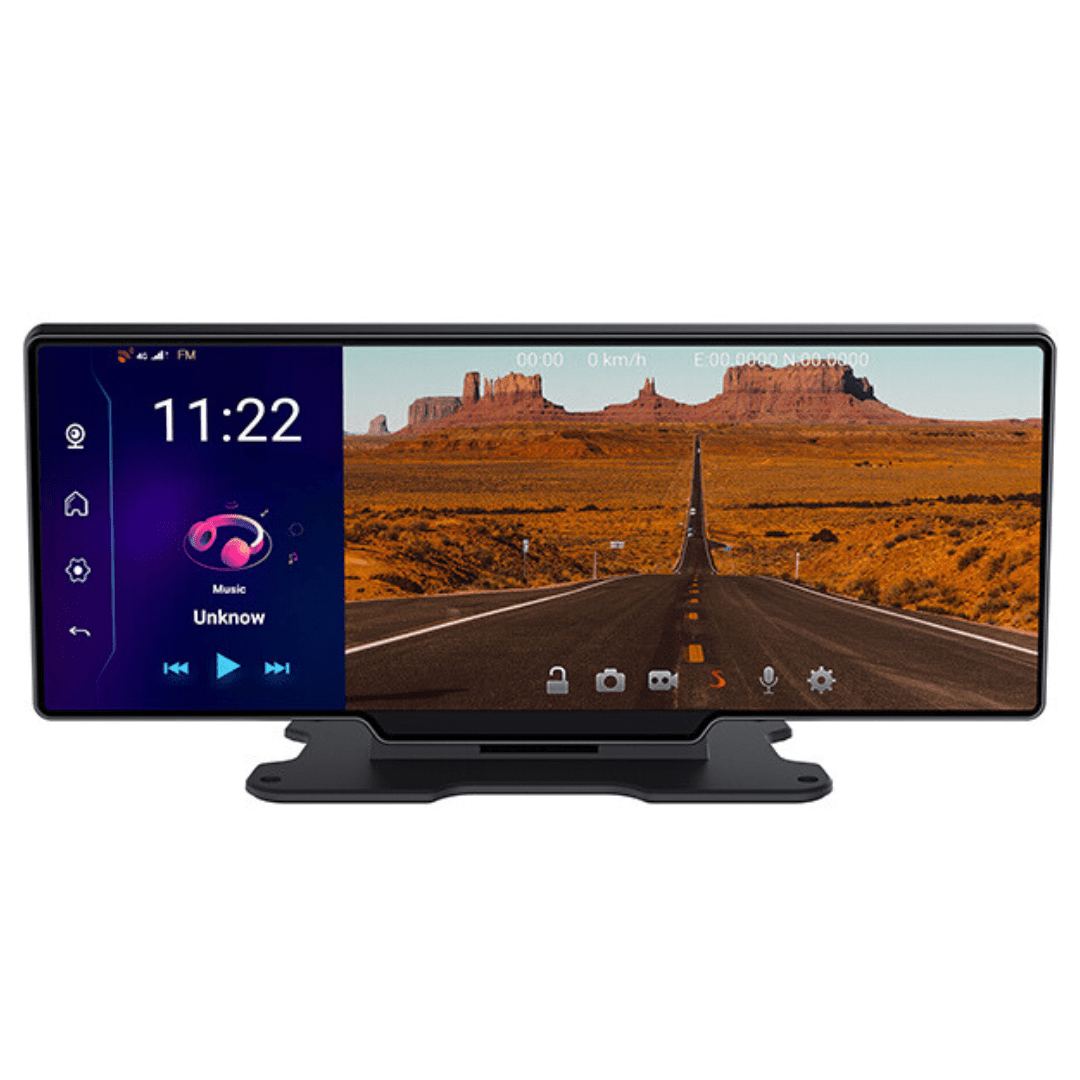 10,26" Android skærm med indbygget Dashcam og bak kamera, kan se Netflix, Youtube mm.