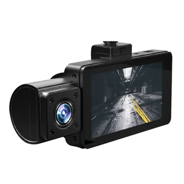 2K Dashcam med 3 kameraer & 3'' IPS skærm, Bevægelses censor og meget mere!