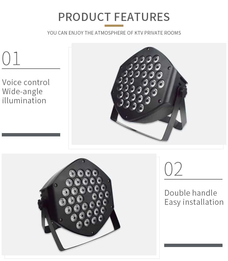 36 Fuld RGB Par lampe - Musikstyret / DMX / Fjernbetjent