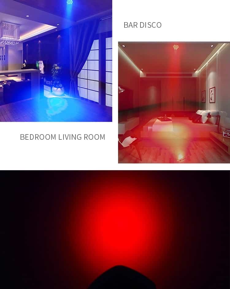 36 Fuld RGB Par lampe - Musikstyret / DMX / Fjernbetjent