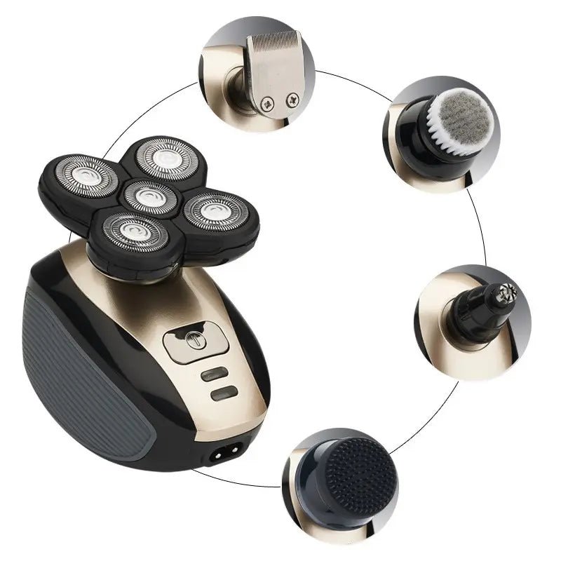 5 i 1 Shaver, skullshaver/Næse/øre trimmer/ Ansigtsrenser/Ansigtsmassage/ trimmer