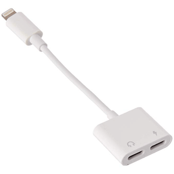 Adapter Dual til iPhone - lyd og opladning på samme tid!