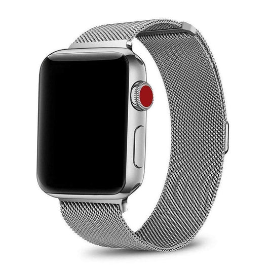 Apple Watch Mesh Rem i Rustfri Stål – Sølv (42/44 mm)