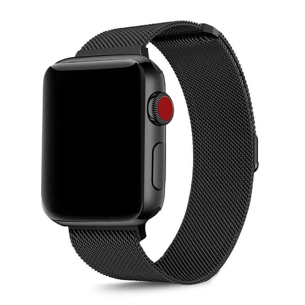 Apple Watch Mesh Rem i Rustfri Stål – Sort (38/40 mm)