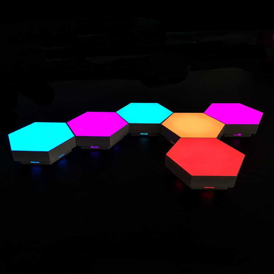 Appstyret Hexagon LED (6 Moduler) incl fjernbetjening