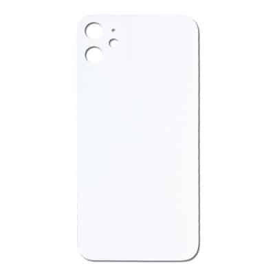 Bagsideglas til iPhone 11 – Hvid
