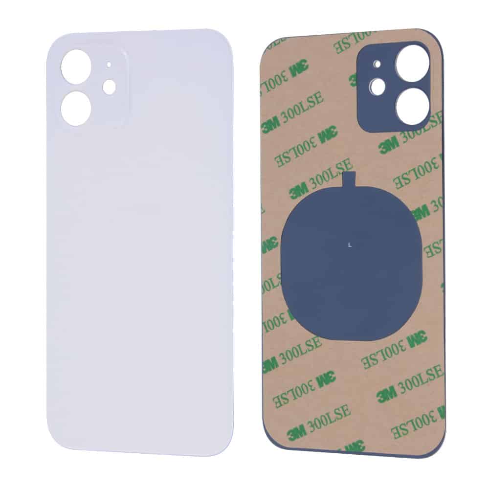 Bagsideglas til iPhone 12 – Hvid