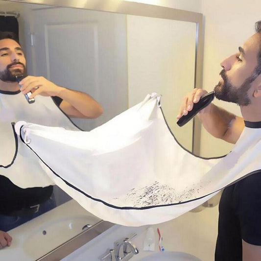 Barberkappe Hvid - Slip for hår i vasken ved barbering!
