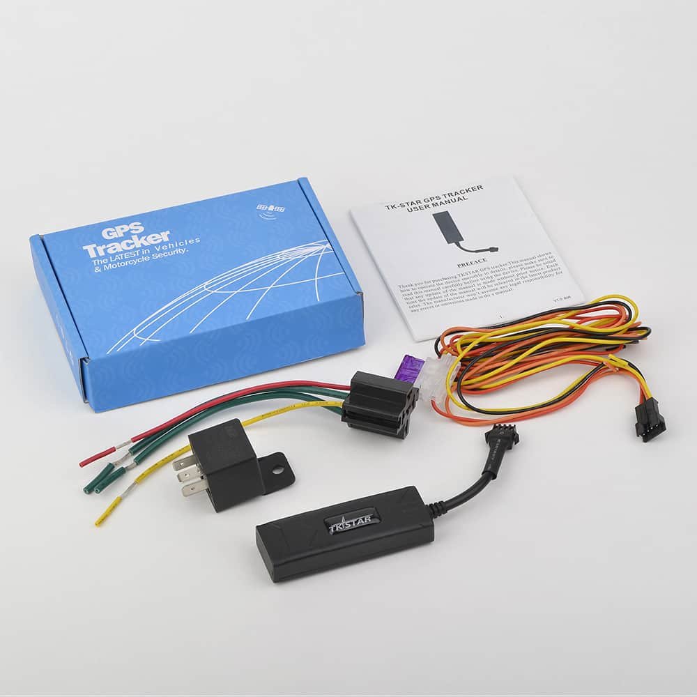 Fast tilsluttet GPS Tracker med APP - Track din bil/Motorcykel og stop motor ved tyveri