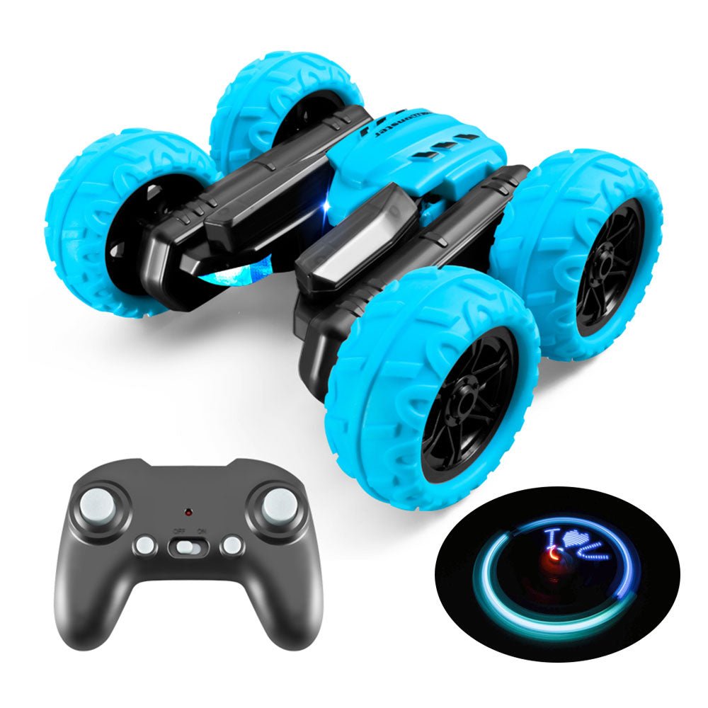 Fjernstyret RC Stuntbil med LED, 180 graders flip, 360 graders rotation