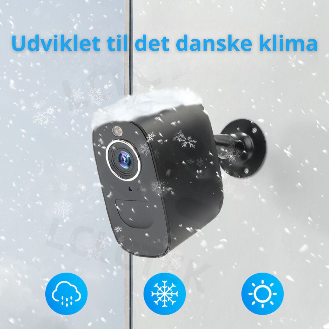 Fuld HD, 4G overvågningskamera, batteri holder strøm i 3-5 måneder