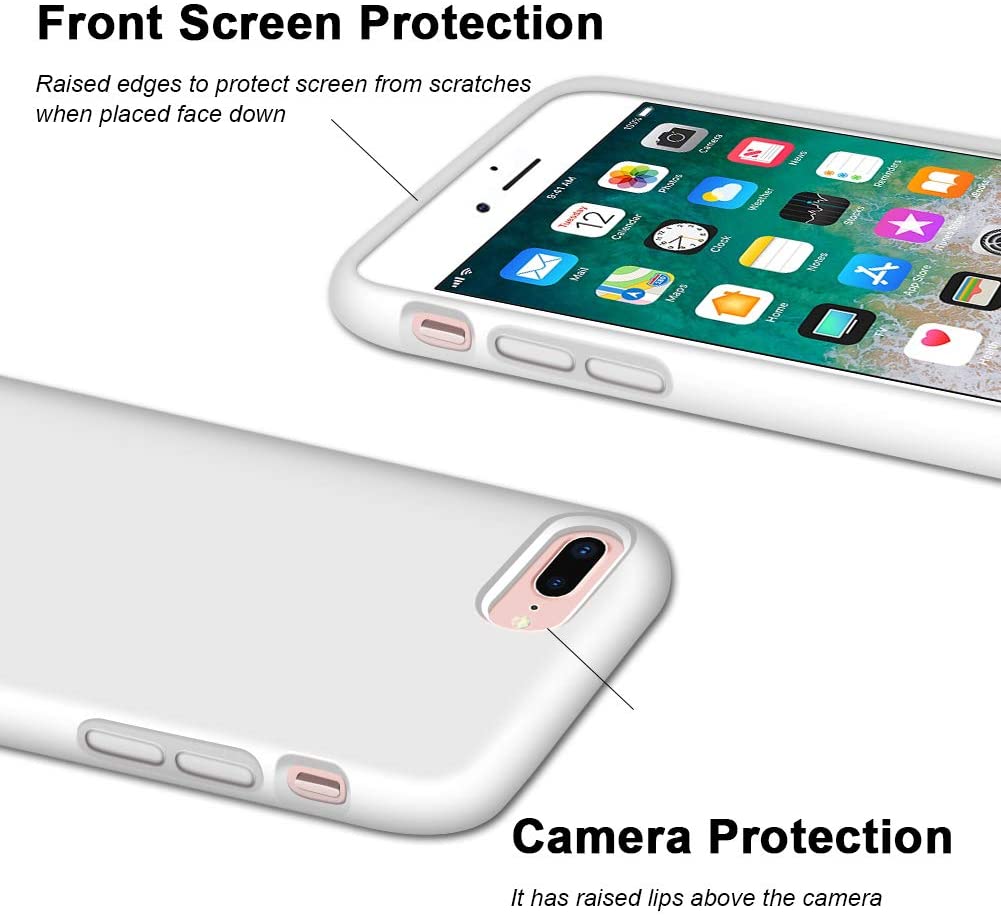 IPHONE 7+/8+ LIQUID SILIKONE COVER - Hvid