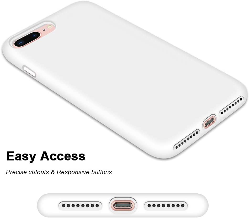 IPHONE 7+/8+ LIQUID SILIKONE COVER - Hvid