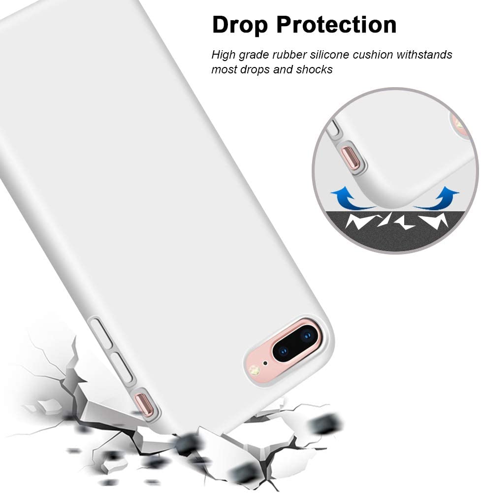 IPHONE 7+/8+ LIQUID SILIKONE COVER - Hvid