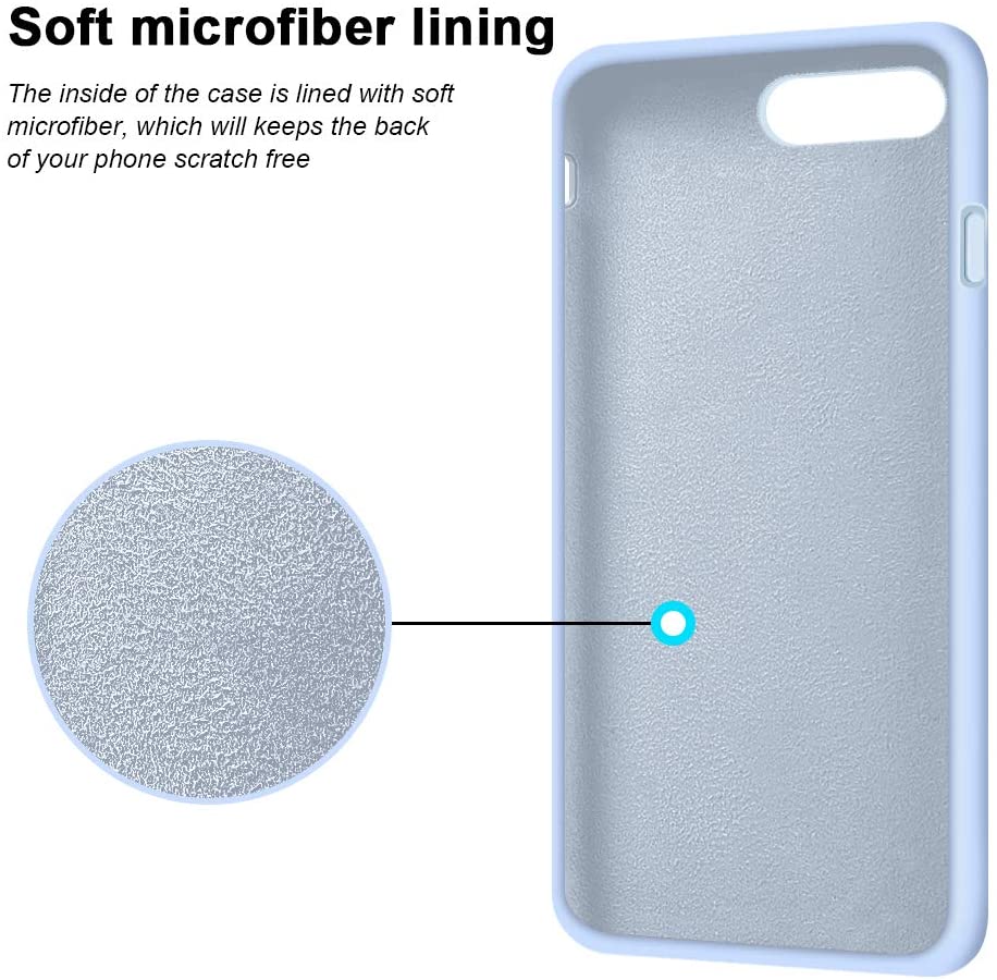 IPHONE 7+/8+ LIQUID SILIKONE COVER - Light Blue