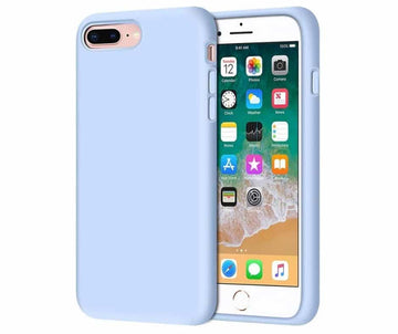 IPHONE 7+/8+ LIQUID SILIKONE COVER - Light Blue