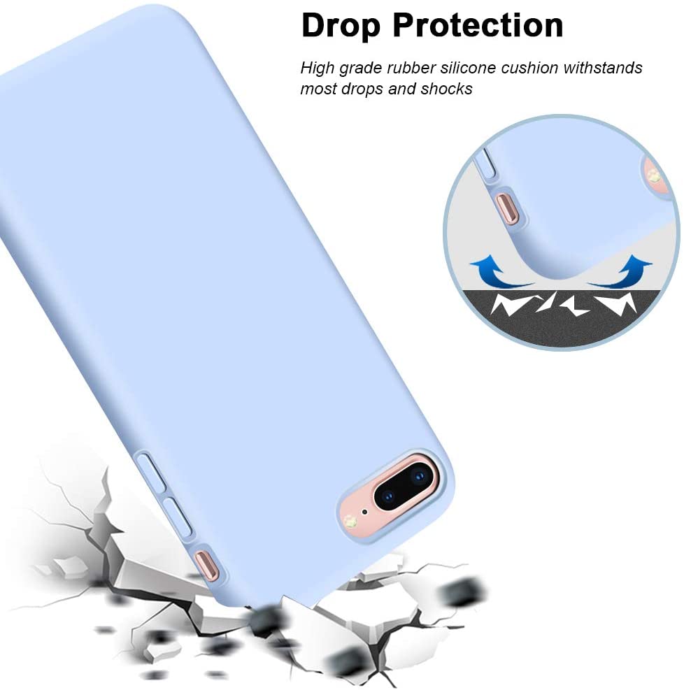 IPHONE 7+/8+ LIQUID SILIKONE COVER - Light Blue