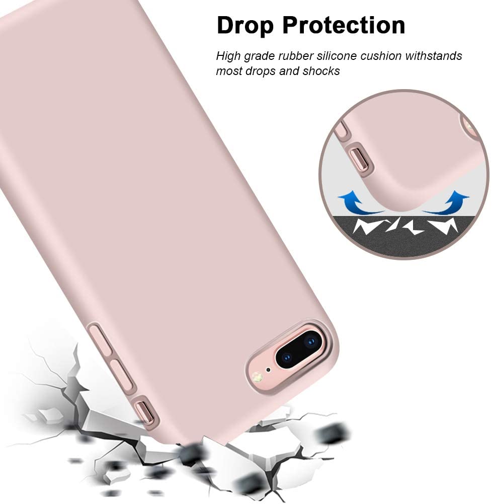 IPHONE 7+/8+ LIQUID SILIKONE COVER - Pink