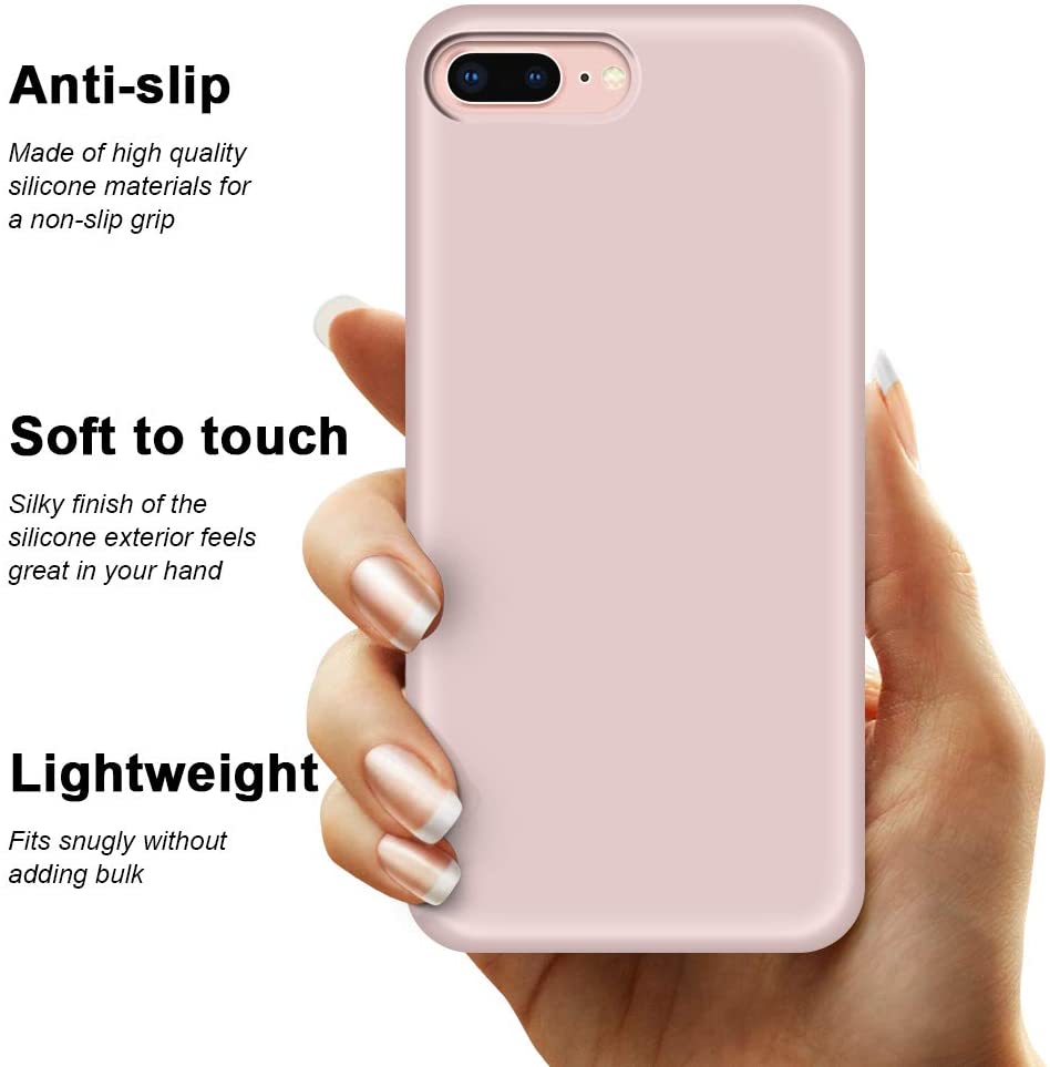 IPHONE 7+/8+ LIQUID SILIKONE COVER - Pink