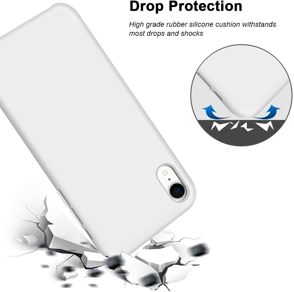IPHONE XR LIQUID SILIKONE COVER - White