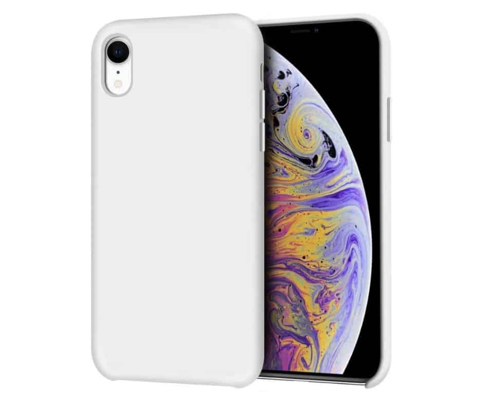 IPHONE XR LIQUID SILIKONE COVER - White