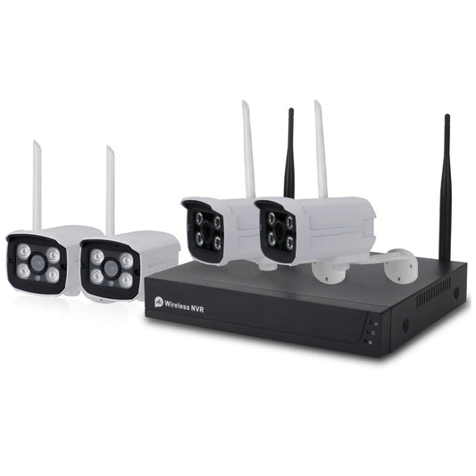 komplet NVR Sæt med harddiskboks (1TB) og 4 stk. Fuld HD 1080p kameraer