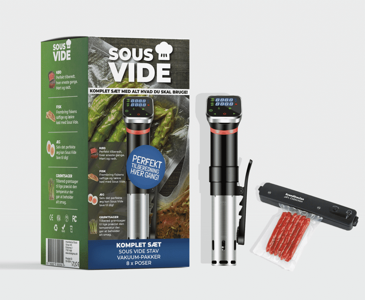 Komplet Premium Sous Vide sæt - Sous vide & vakuumpakker
