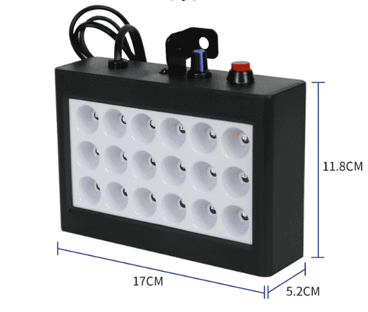 Kraftig RGB Strobe lampe - Musikstyret / DMX / Fjernbetjent