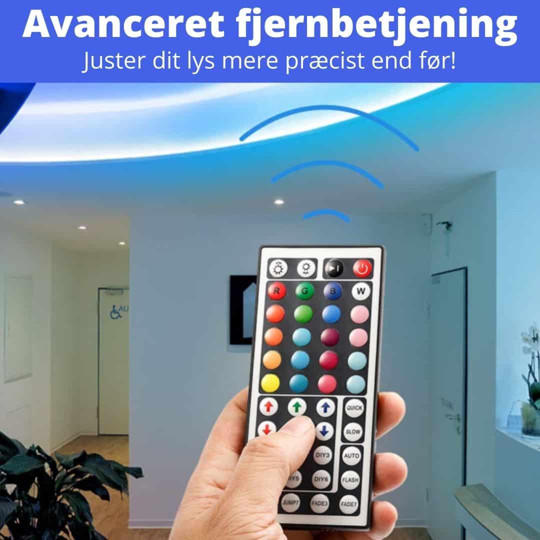 LED Strip lyskæde indendørs 10 meter med fjernbetjening - Forbedret version