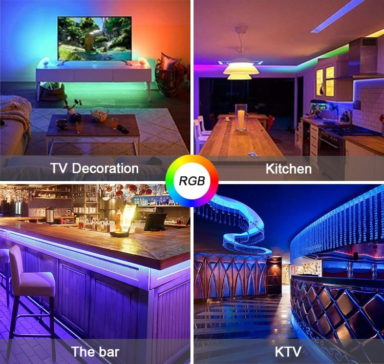 LED Strip lyskæde indendørs 5 meter med fjernbetjening - Forbedret version