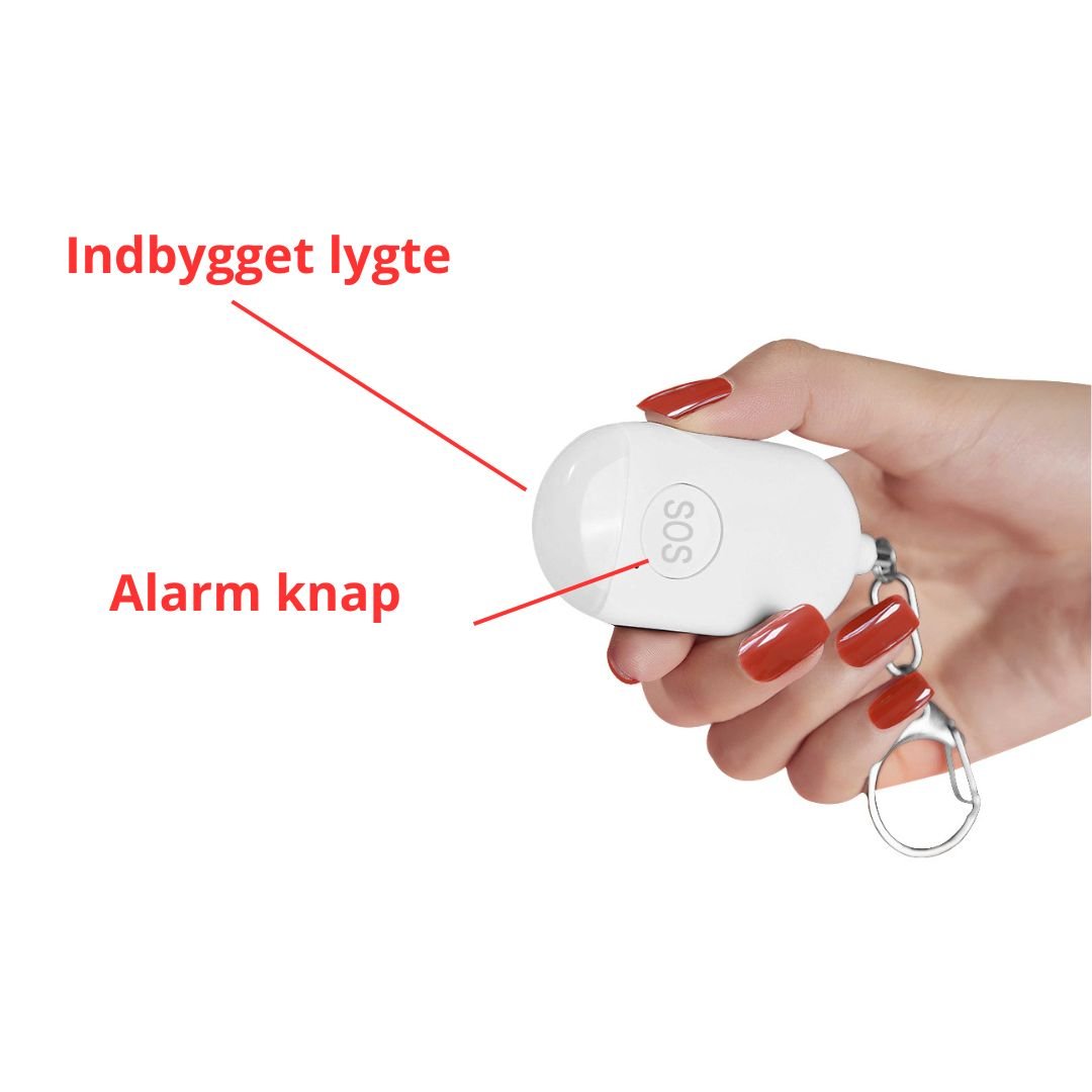 Overfaldsalarm med app, 130db sirene, Send alarm & GPS lokation til op til 20 kontakter